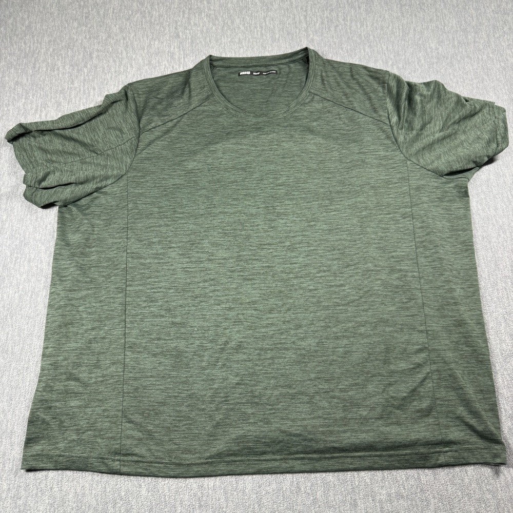 REI Co-op Shirt Mens 3XL Green Short Sleeve Crew Neck Heathered Athletic Top